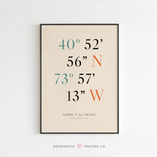 Custom Coordinates Poster